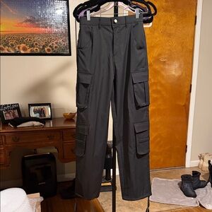 Men's Charcoal Cargo Pants
